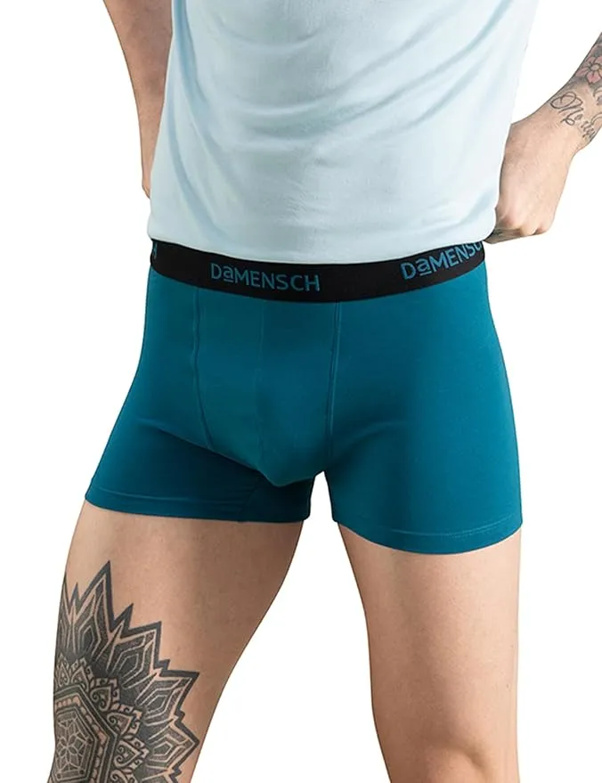DAMENSCH Men Solid Anti-Odour Peppermint Finish, Ultra Soft with Premium Shine EPP Classic Trunks (S)