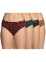 Women's 100% Pure Cotton Panty - Soft, Comfortable & Skin-Friendly | Lux Panty for Everyday Comfort (Pack of 4) (Color & Print May Vary)