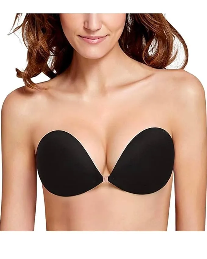 AKHIRAH Women's & Girl's Strapless Wire Free Stick On Invisible Bra (Free-Size)
