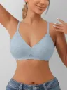 Woman's Bra|| Lightly Padded Wirefree Bra|| with Removable Pad ||Smooth and Soft Cotton Blend Seamless Design||Ultra Lightweight
