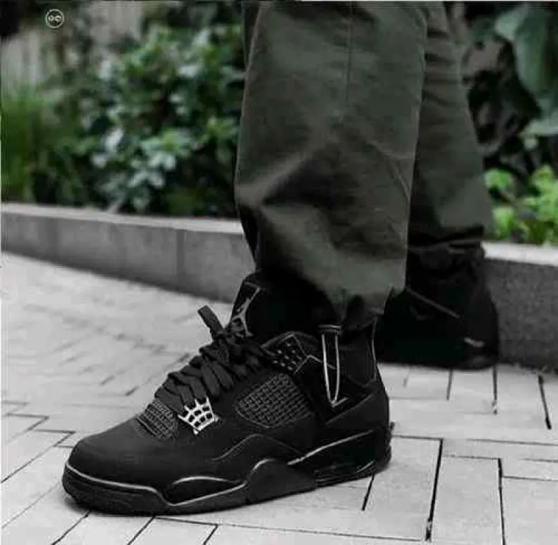 Nikee Air Jordan Retro 4 Black Cat Semi UA 974