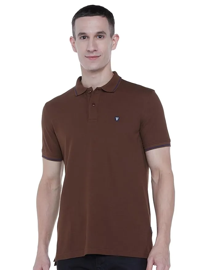 Van Heusen Men's Cotton Solid Regular Fit T-Shirt (S)