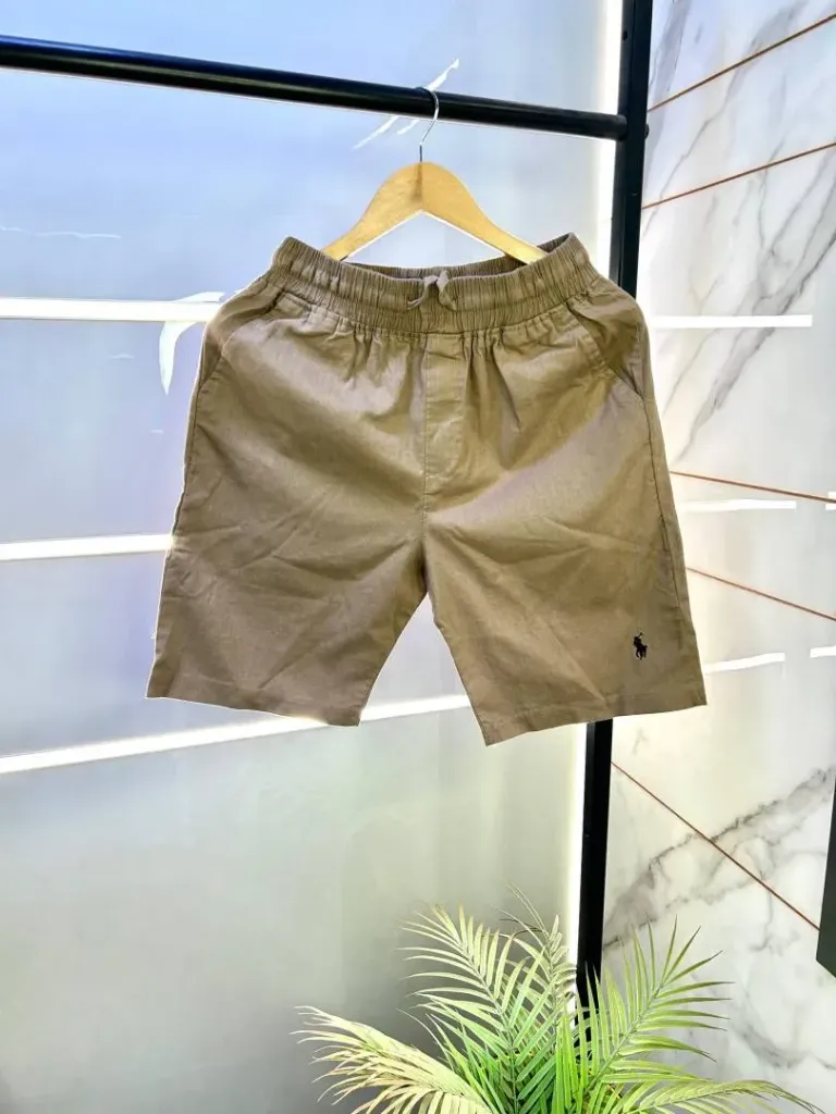 Ralph_Lauren Polo Brown Imported Premium Linen Shorts F2944-BR