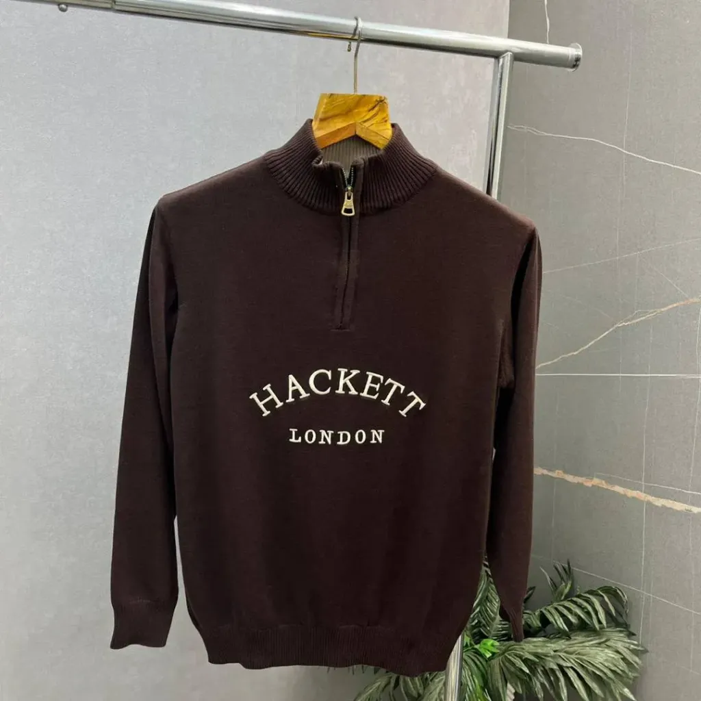 Hacket_t Brown Premium Knit Pullover 506