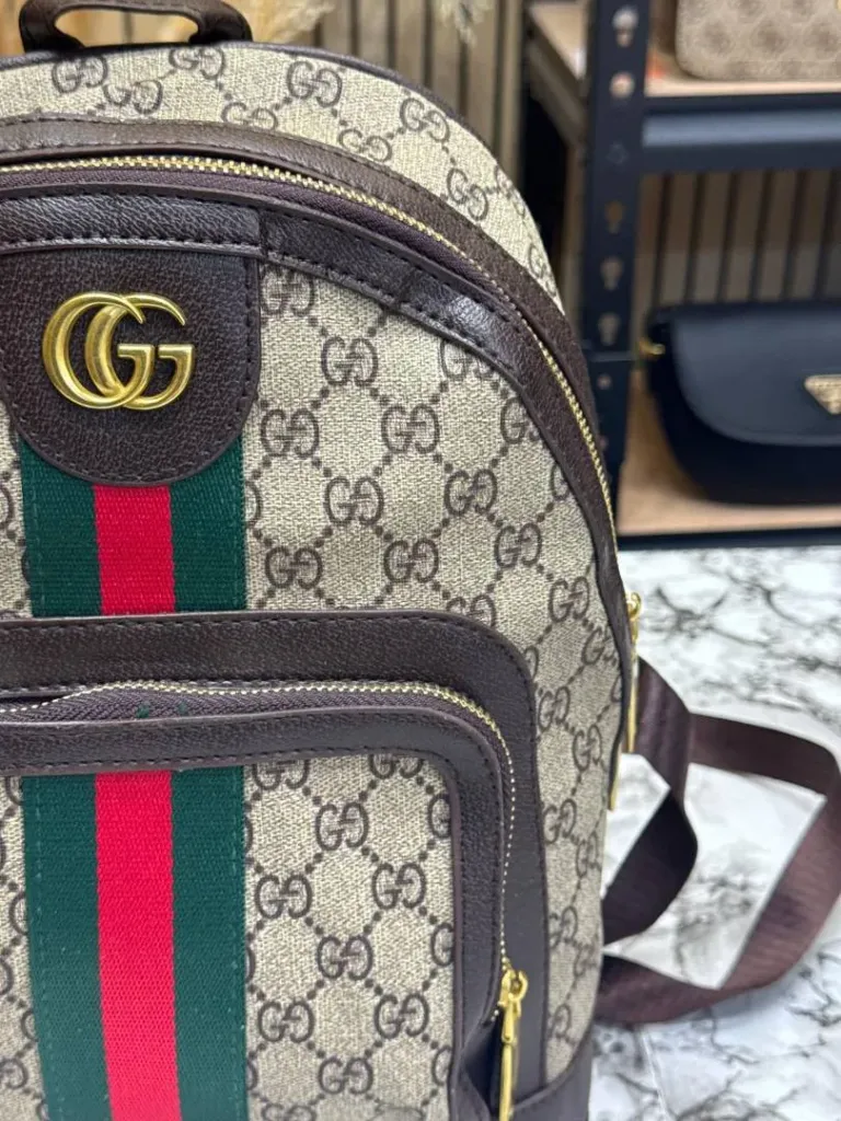 Gucc_i Ophidia GG Printed Backpack With Dust Bag (XL104-Brown)