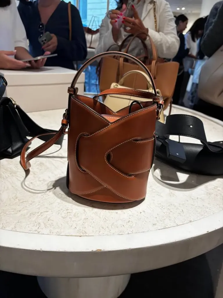 Polene Numero Un Mini Leather Bucket Bag (Tan-LW2818)