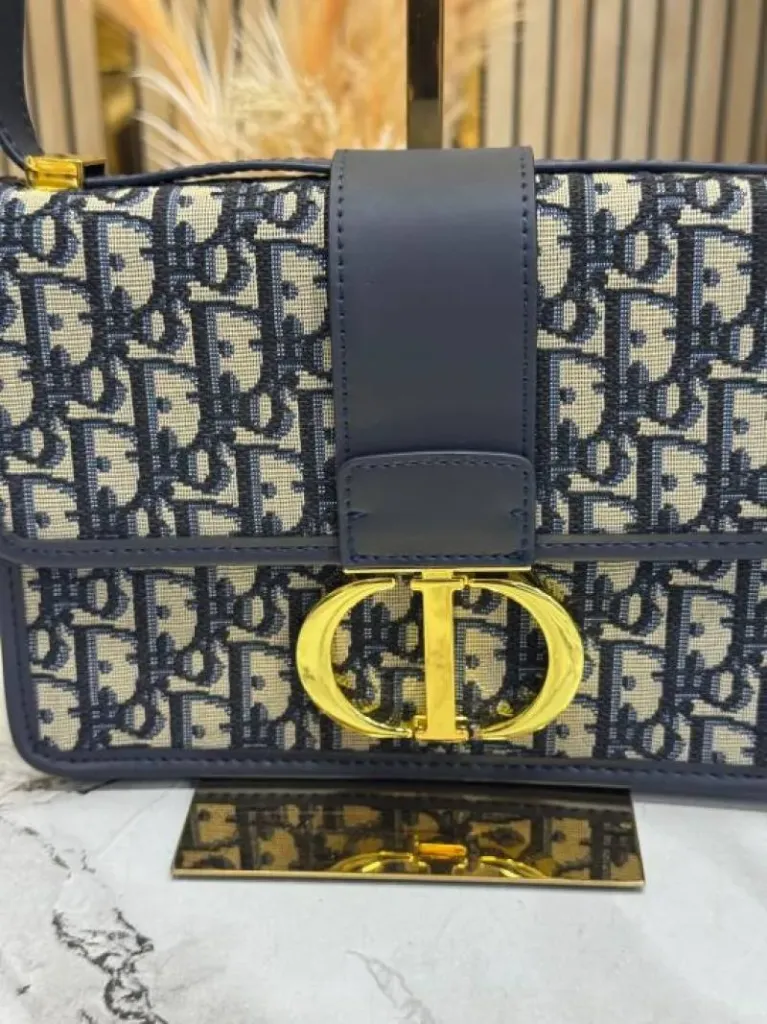 Christian_Dior_Montaign_Oblique_Shoulder_Bag_With_Double_Og_Box_And_Dust_Bag_(06757-Blue)